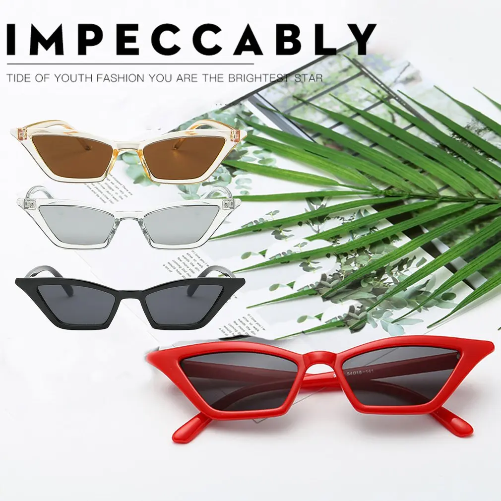 

Small Frame Cat Eye Shape Sunglasses Ladies Retro Portable Sunglasses Shopping Taking Pictures Sunglasses