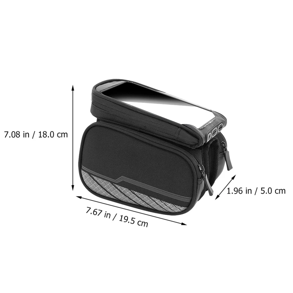 

Bike Cell Phone Pouch with Touch Screen Frame Bag Phone Mount Bag