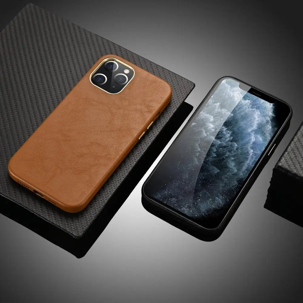 High-End Artificial Leather Phone Case For iPhone 12 PRO MAX XSMAX XR XS X 8 7 Plus 12 MINI 11 Pro Back Cover For iPhone 7 Coque