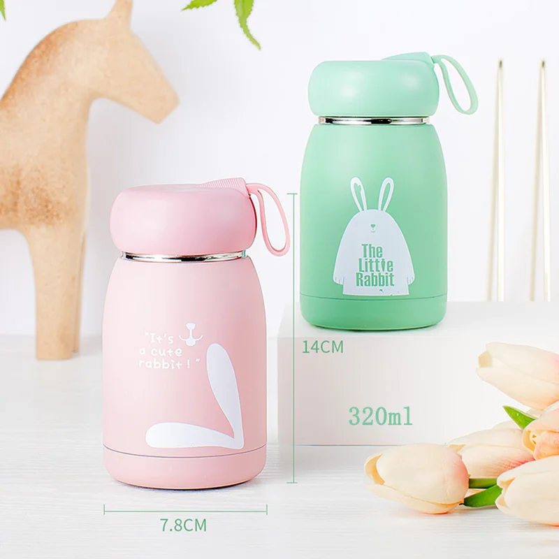 

Hot-selling high-end travel simple magic rabbit coffee cup thicken stainless steel steam thermos vacuum thermos bag teacup gift