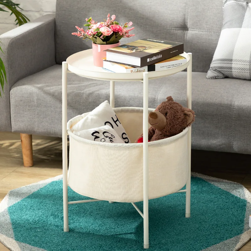 

Скандинавская железная круглая настольная мебель для спальни простой прикроватный столик для хранения дивана боковой столик мебель