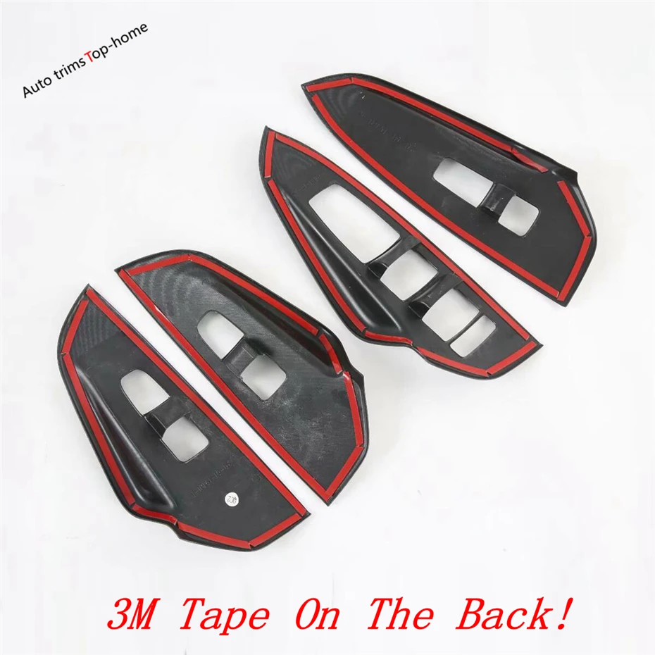 

Inner Door Armrest Window Lift Button Panel Decoration Cover Trim Carbon Fiber Look ABS Interior Kit For KIA Optima / K5 GT 2021