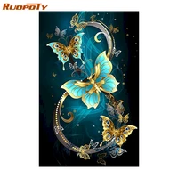 ruopoty 5d diy diamond embroidery crystal butterfly diamond painting rhinestone picture art cross stitch kit adults home decorat
