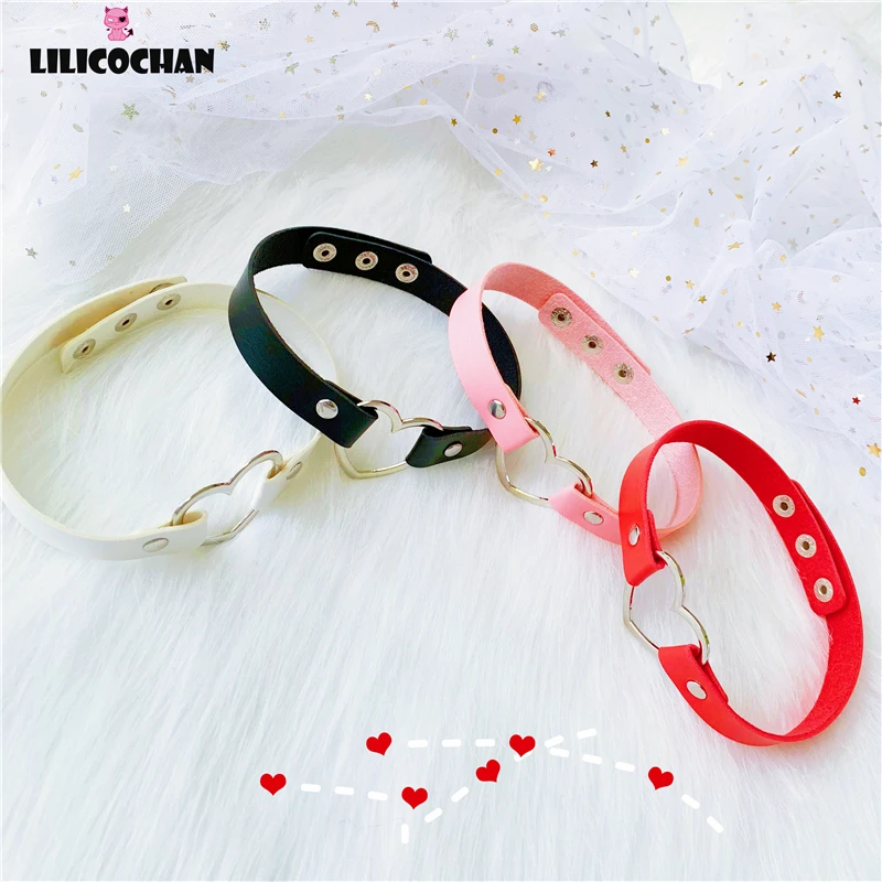 Ожерелье чокер из искусственной кожи с заклепками и кольцом| |