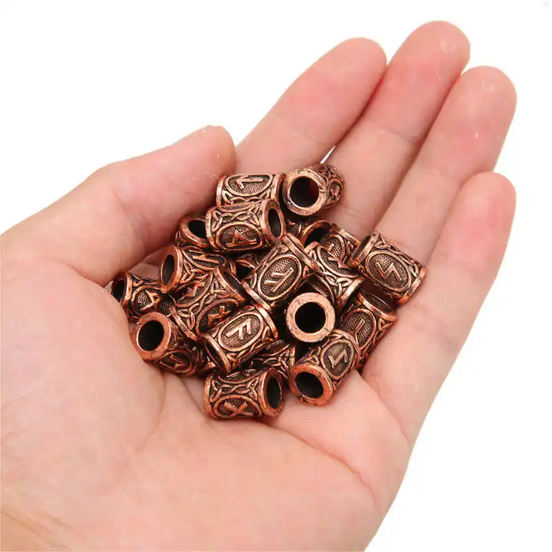 Бусины для волос из экзотического сплава портативные бусины викингов ожерелья