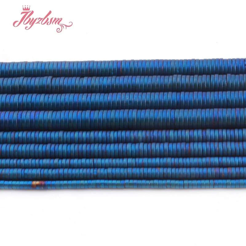 Бусины Из Натурального Гематита голубые Forst Рондель каменные бусины стандартное