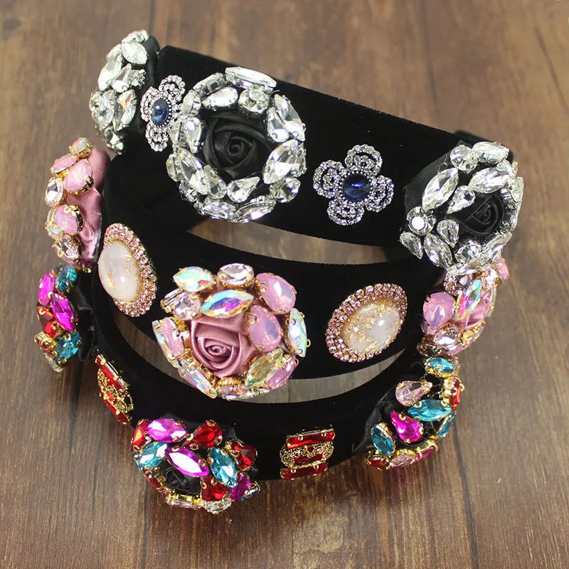 2021 Новинка украшенные разноцветными кристаллами Инкрустированное цветок Стразы
