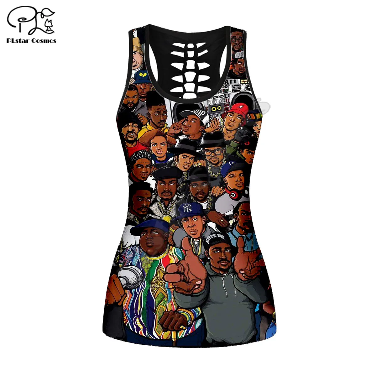 

PLstar Cosmos Rapper Singer 3D Printed womens sexy tank tps Summer Vest Tank Top Women Fashion yoga vest