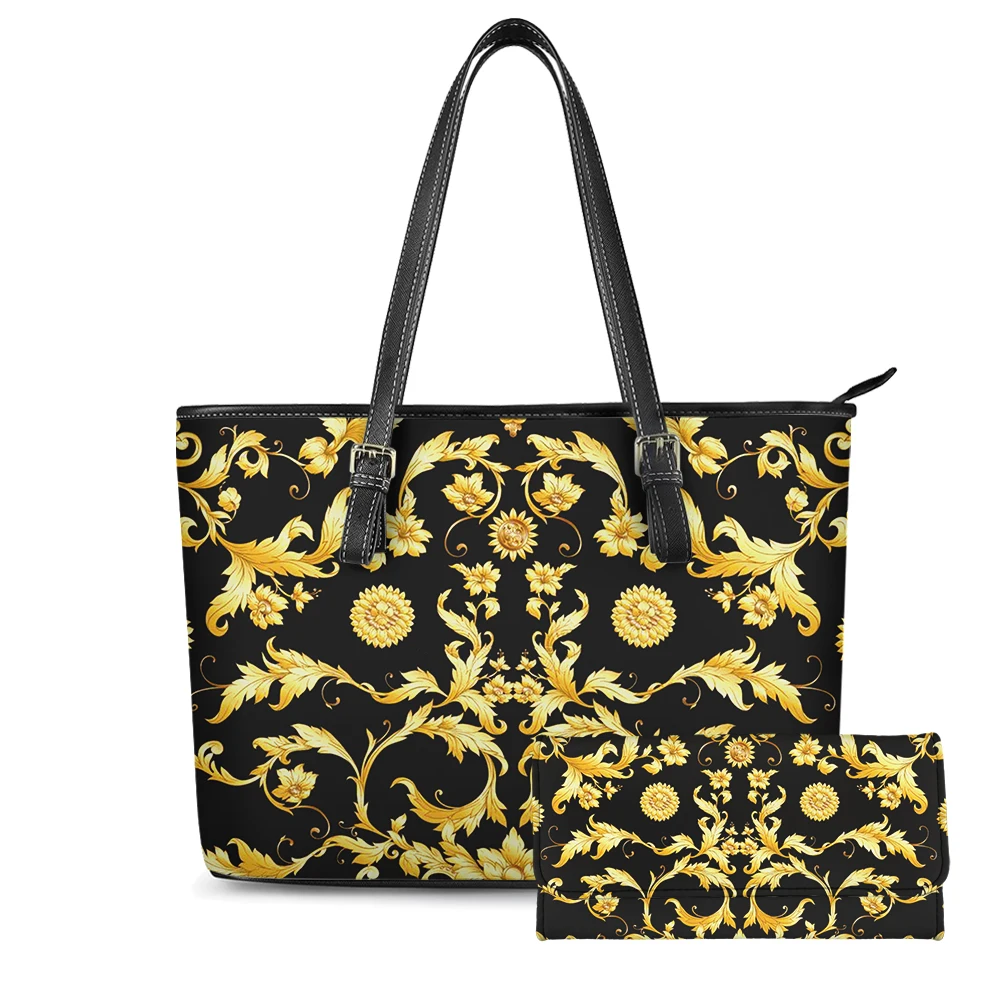 NOISYDESIGNS большой Ёмкость женская сумка и кошелек комплект классический