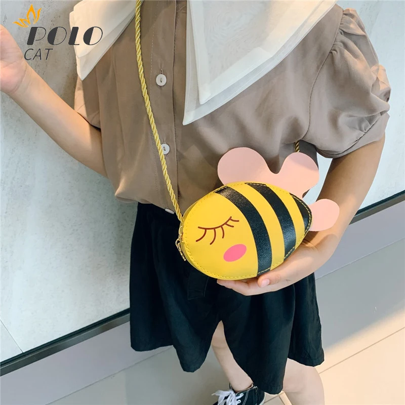 Новый популярный кошелек для мелочи из искусственной кожи с мультяшной Пчелкой