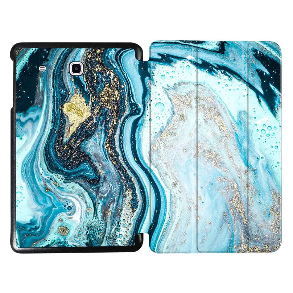 MTT чехол для samsung Galaxy Tab E 9,6 ''T560 T561 SM-T561 T565 Funda откидной трехслойный чехол из искусственной кожи с мраморной текстурой для планшета - Цвет: SS07