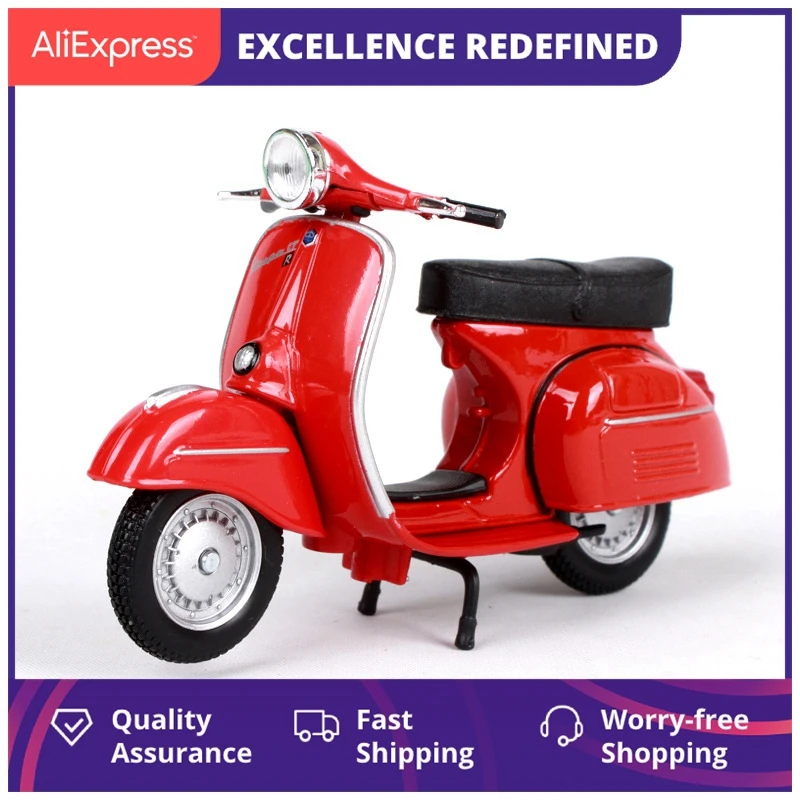 

1:18 Motorcycle Models Vespa Piaggio 1968gtr Model Bike Base Diecast Moto Children Toy For Gift Collection
