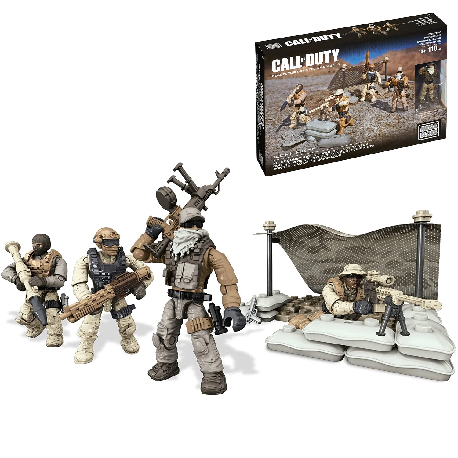 

Mega Bloks Call of Duty U2013 Desert Squad CNG78 Collector's Edition Educational Toys Children and Adults Birthday Gifts