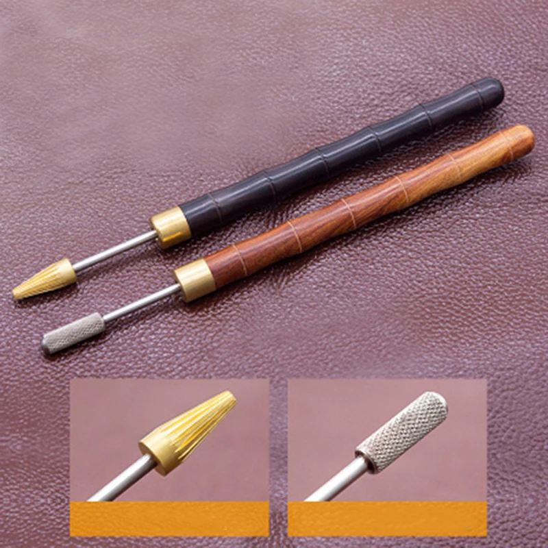 Ручка для масляной живописи DIY Leathercraft Speedy Edge латунная головка кожаная ручка