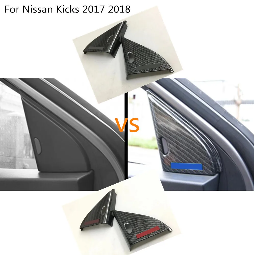 

Автомобильная передняя рама для лампы A, треугольная звукозаписывающая панель для радио, кольцевая отделка, 2 шт. для Nissan Kicks 2017, 2018, 2019, 2020