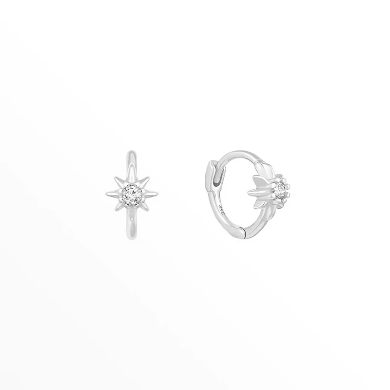 

Aide 925 Sterling Silver Huggie Earrings for Women Simple Geometry Zircon Crystal Small Hoop Earring Earrings Fine Jewelry 2020