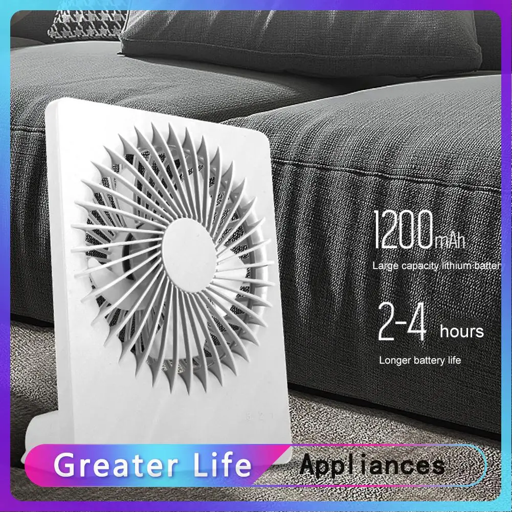 

Personal Space Cooling Fan for Home Silent Summer Personal USB Rechargeable 3 Gears Adjustable Cooling Desktop Fan
