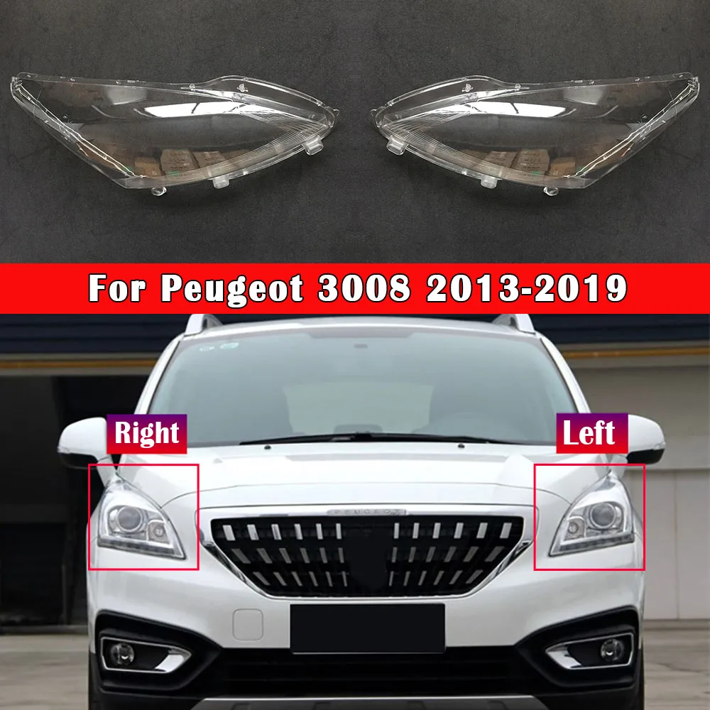 Линза автомобильной фары для Peugeot 3008 2013 2014 2015 2016 2017 2018 2019 Замена автомобиля