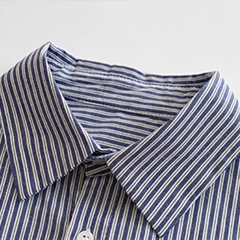 Женская блузка в полоску Повседневная офисная рубашка Корейском стиле