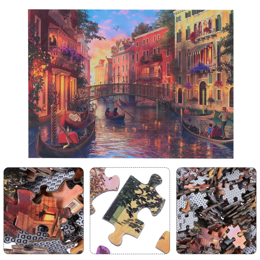 

1000pcs Venice Scenery Puzzles Reliever Challenge Jigsaw Puzzles for Adults