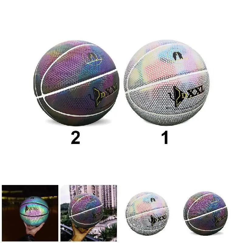 

Rainbow Basketball for Men Luminous Colorful Indoor/Outdoor Game Ball GRSA889