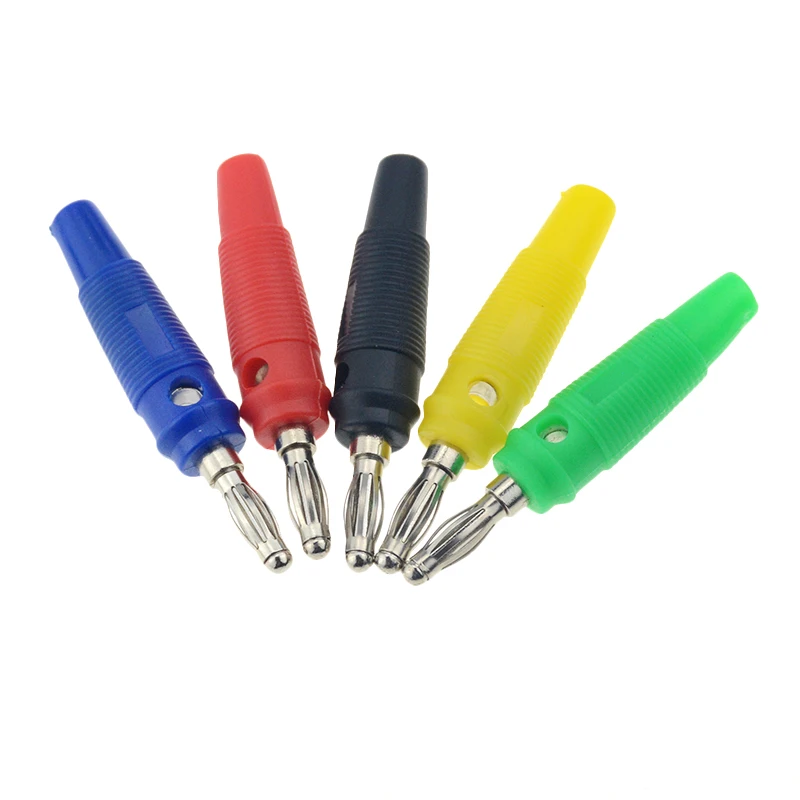 4 шт. мм аудио динамик Банановый штекер Посеребренный разъем красный черный