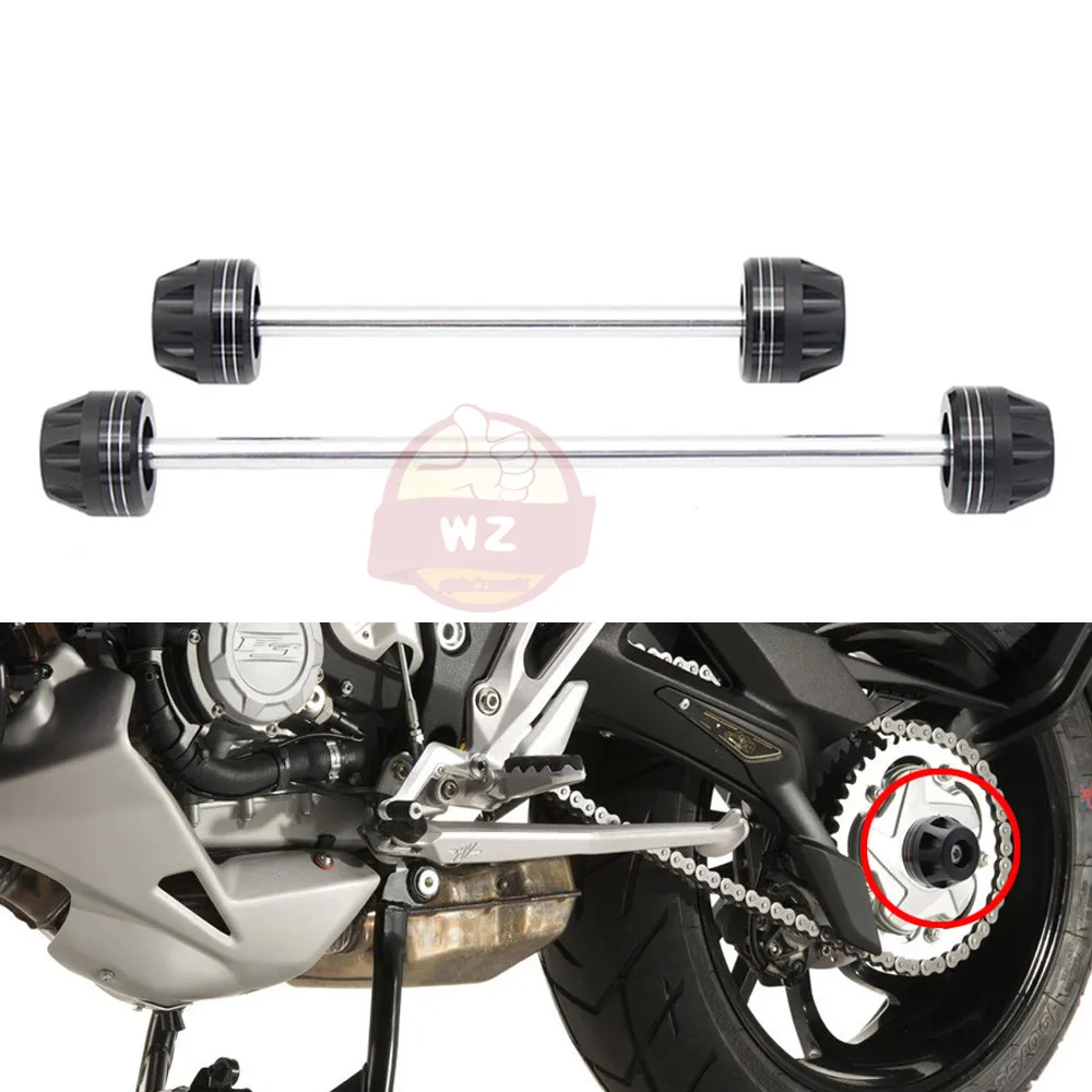 

Motorcycle Aluminum Front & Rear Axle For YAMAHA TDM 900 TDM900 2002-2010 Fork Crash Sliders Wheel Protector