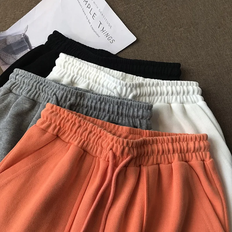 

Women's Cotton Casual Shorts Letter Printed Loose Leisure Sports Summer Shorts Female Candy Color Trousers 3028 01