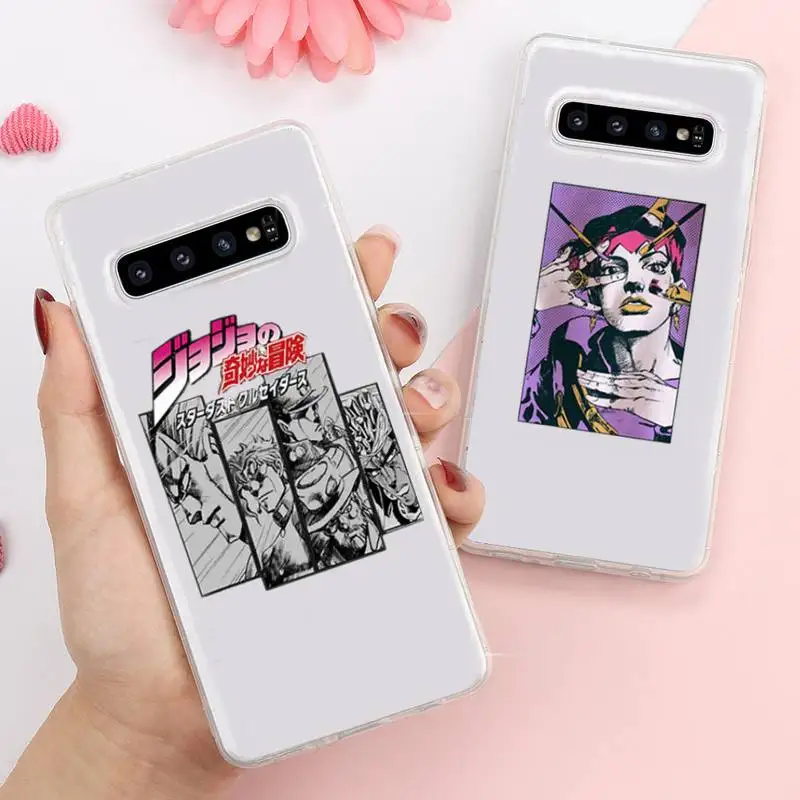 

BIZARRE ADVENTURE JoJo Anime Phone Case Transparent For Samsung Galaxy A S Note J 5 8 51 2016 Prime 20 Ultra 6 7 Edge PLUS 21