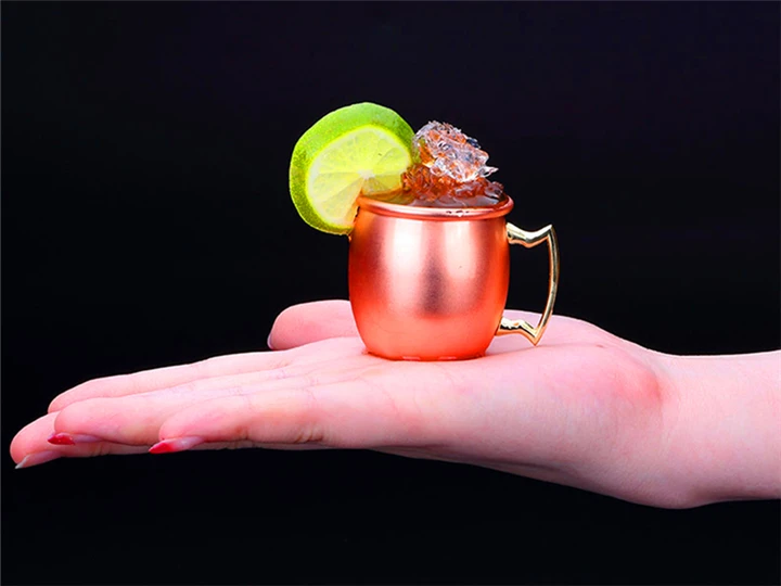 4 шт Мини 60 мл кружки для московского Мула Caneca де Кобре чашка чистого медные чашки Кобре эспрессо покрытием посуда рукоятки пива чашки для молока чая
