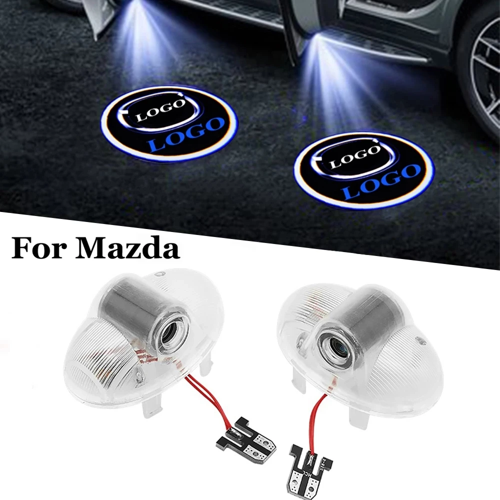 

Car Door Welcome Light Auto Logo Emblem Projector LED Ghost Shadow Lamp Exterior Accessories For Mazda 6 RX8 A8 RX-8 CX9 CX-9