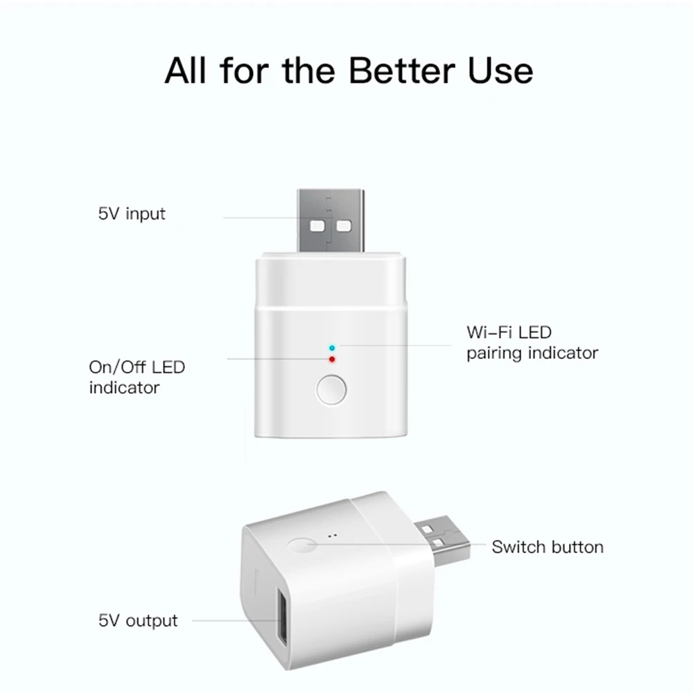 4 шт. Sonoff Micro 5 в беспроводной USB Смарт адаптер гибкий и портативный сделать