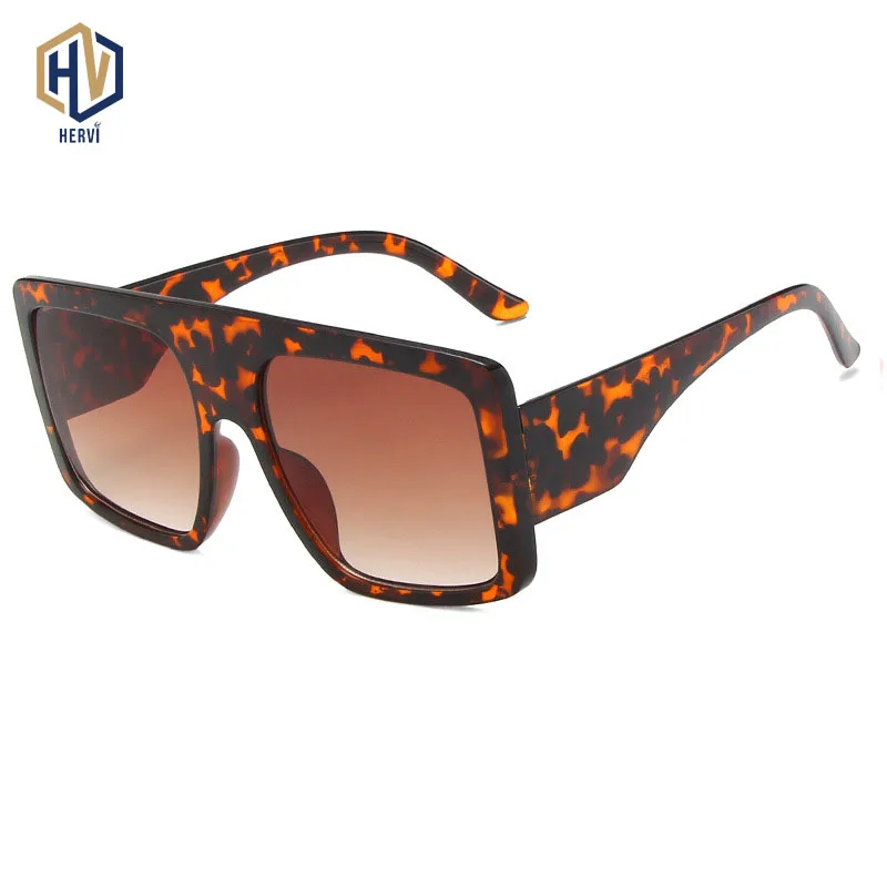

2020 Design Big Frame Oversized Sunglasses Women Luxury Brand Large Flat Top Sun Glasses Trendy Square Gradient UV400
