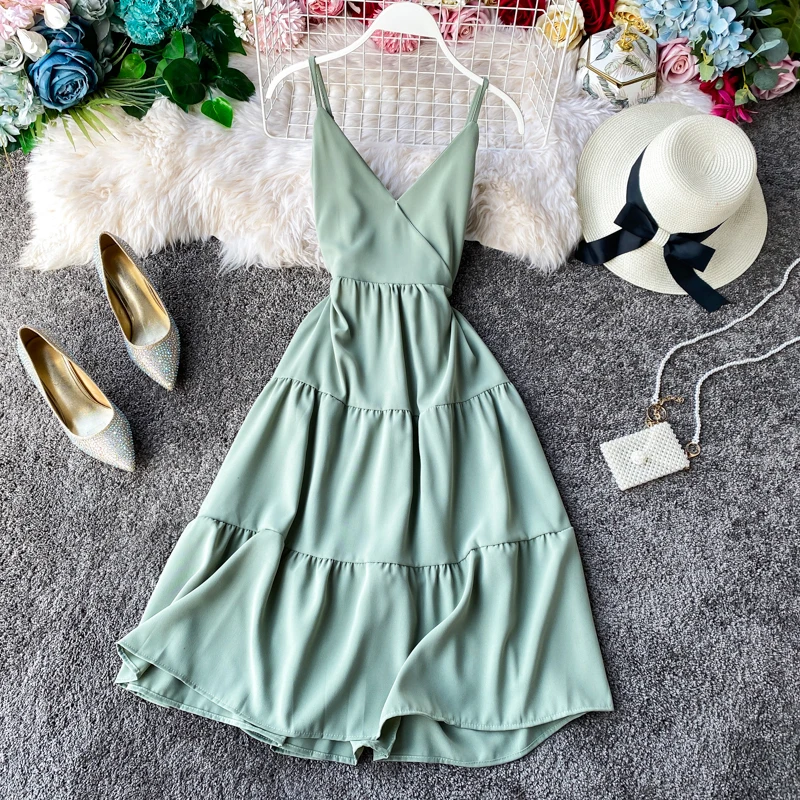 Joinyouth пляжное платье на бретельках сексуальные платья с открытой спиной без