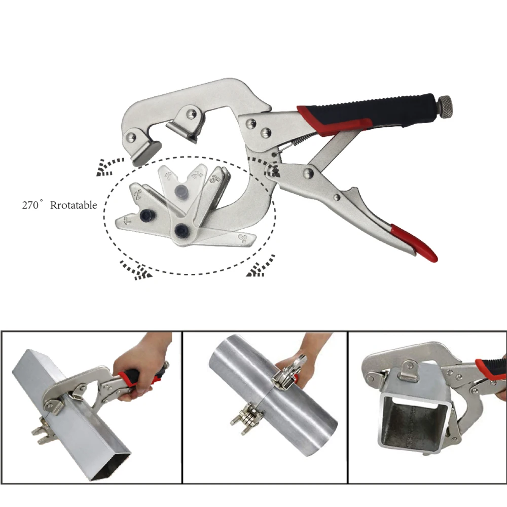 

Welding Pliers Pipe Clamp Vise Comfortable Grip 2-in-1 Adjustable Handle Multi-purpose Heavy Duty Welder Joining Tool