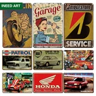 Винтажный автомобиль, декоративная мужская пещера, металлический постер, жестяная вывеска, ретро, настенная тарелка для гаража, наклейки на стену для бензина и нефтяной станции, домашний декор