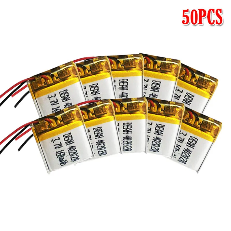 50pcs 3,7 в 160 мАч 402020 литий-полимерный Li-Po Перезаряжаемые Батарея музыкальная шкатулка для плюшевых игрушек gps PAD DVD DIY bluetooth наушники с громкой связью - Цвет: 50pcs