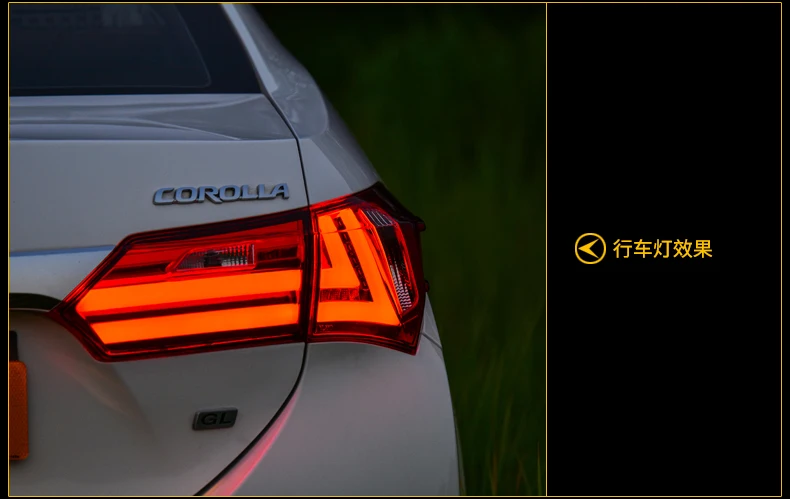 Автомобильный Стайлинг задний фонарь для Toyota corolla задний фонарь- светодиодный задний фонарь светодиодный DRL crolla задний фонарь в сборе