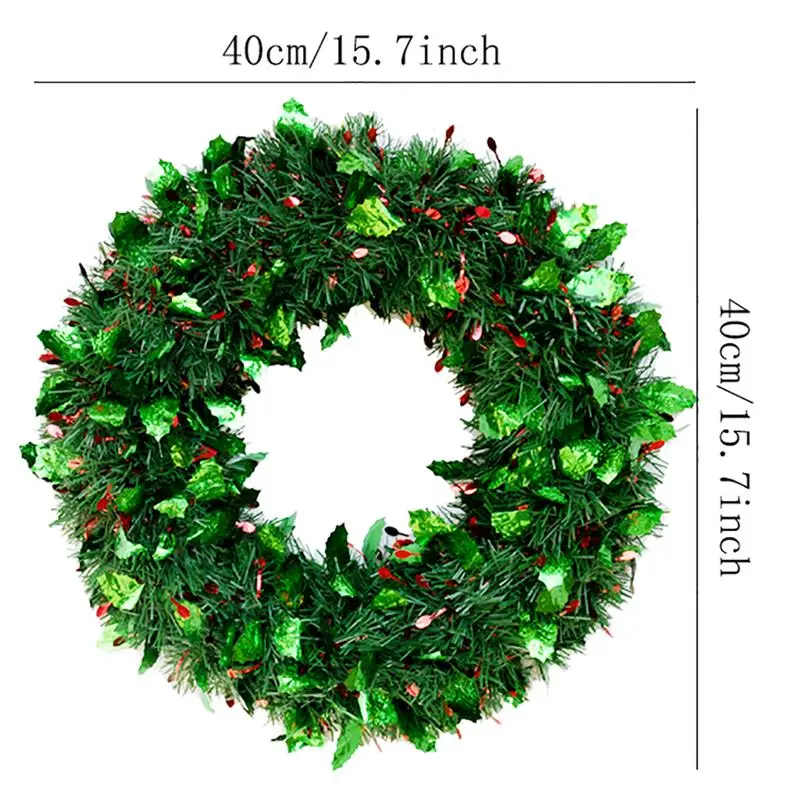 15.75in модный Рождественский венок искусственные декоративные двери висячие венки