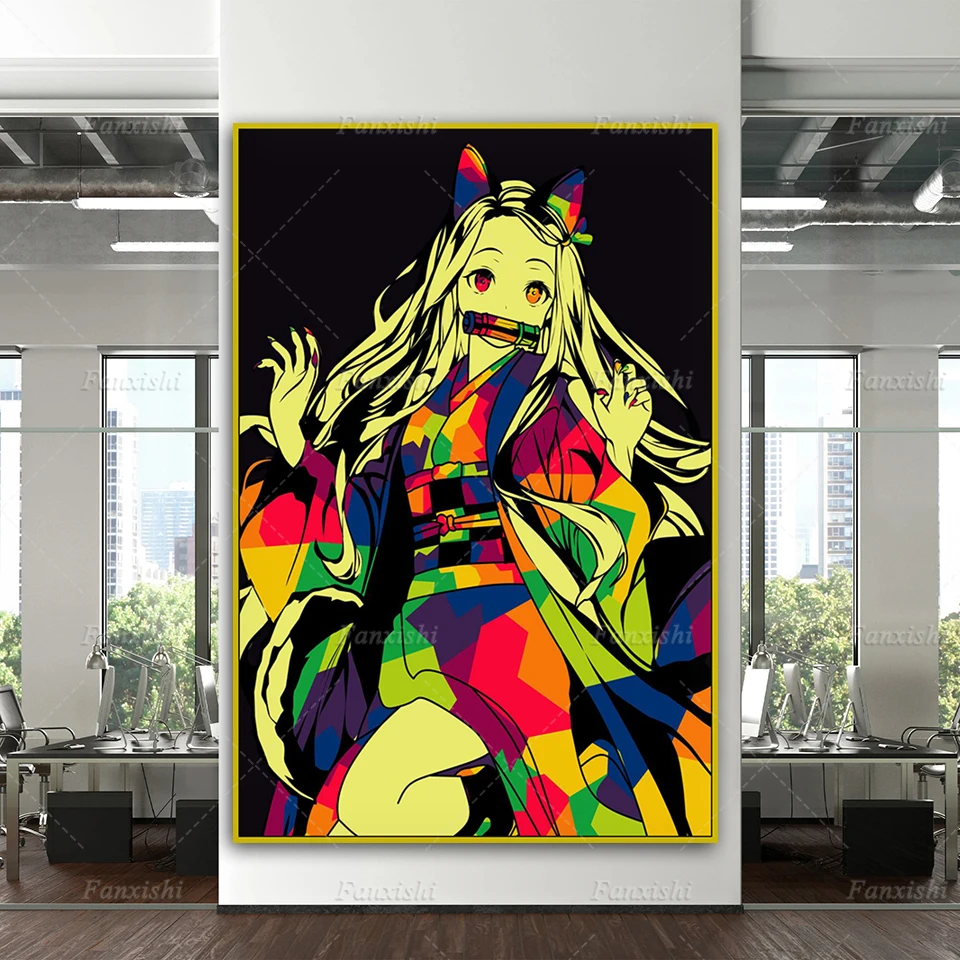 

Japanese Anime Demon Slayer Nezuko Tanjiro Poster And Prints Wall Art Canvas Picture Home Decor Pictures Living Room Cuadros