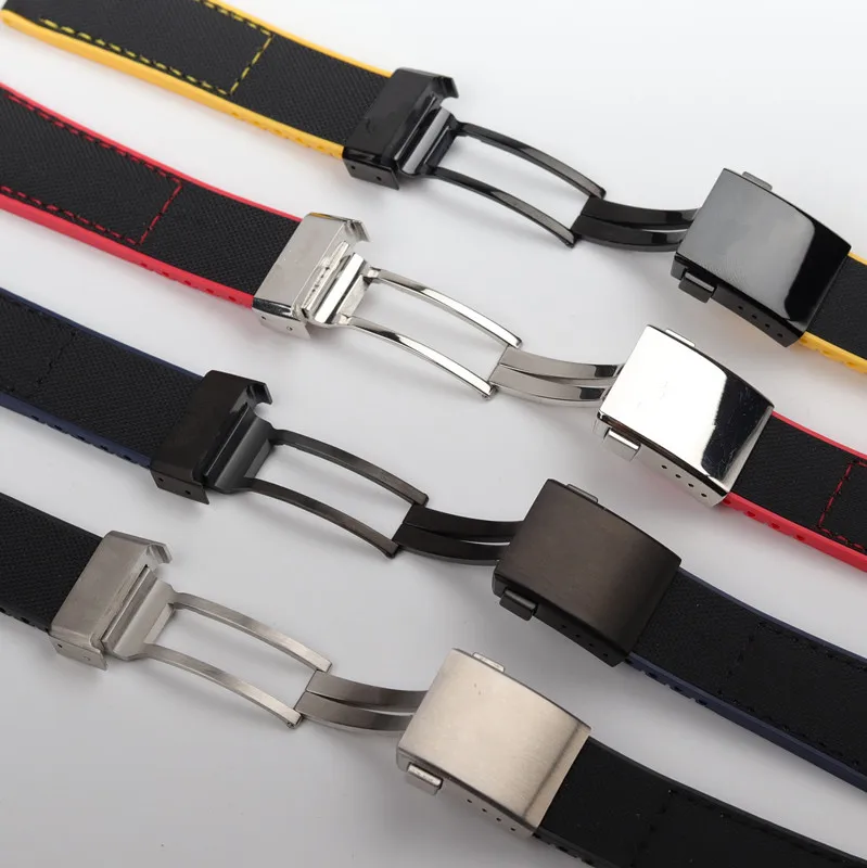 Ремешок нейлоновый для наручных часов резиновый браслет NAVITIMER WORLD Avenger navitimer 22 мм 24