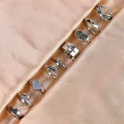 Очаровательное Винтажное кольцо с бабочкой в стиле панк кольцо с демоном, для мужчин и женщин, обручальное кольцо серебряного цвета, кольца, ювелирные подарки