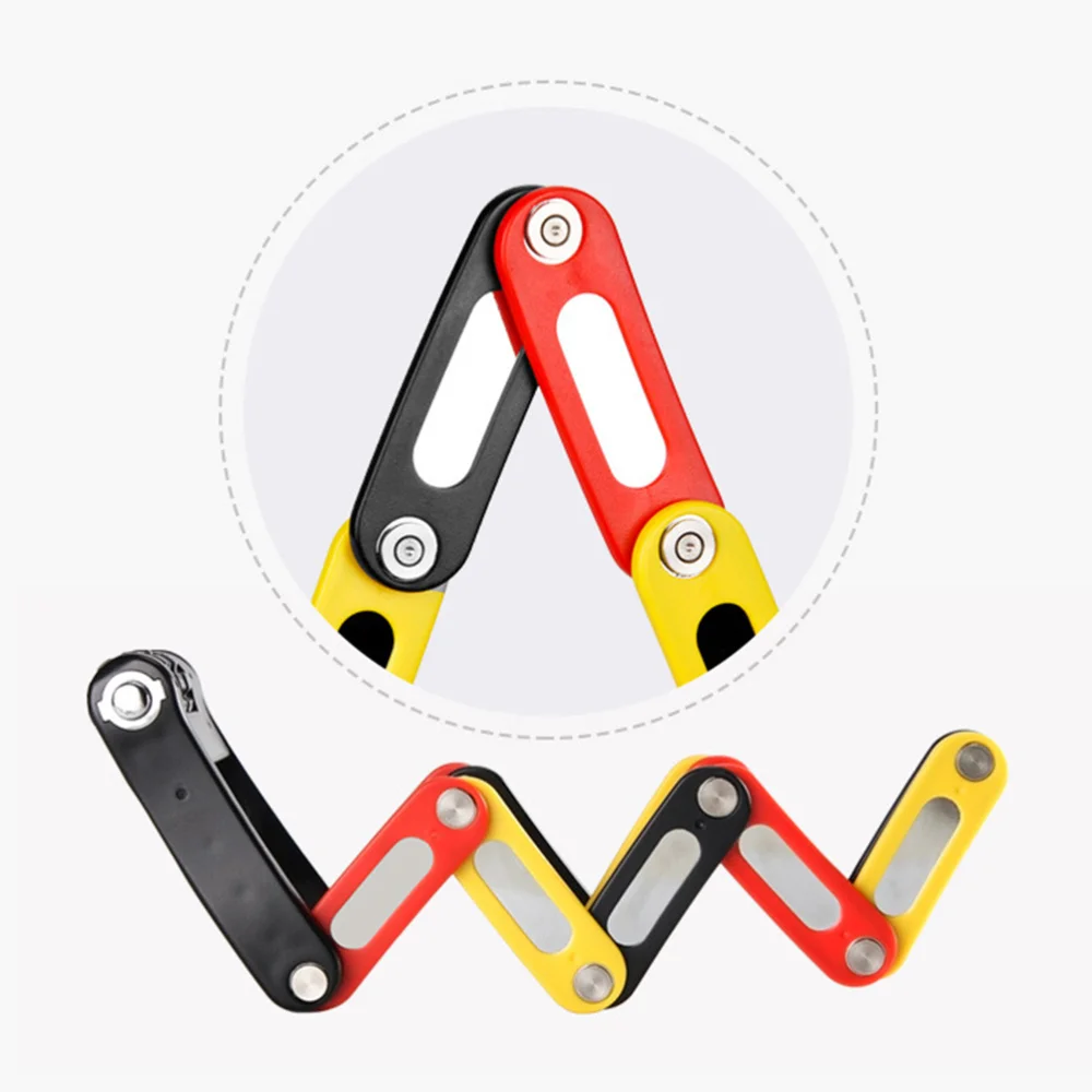 

4 Digit Password Lock Folding Bike Lock Metal Lock Anti-theft Lock (Black)