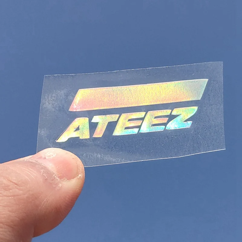 ATEEZ Лазерная ПВХ наклейка креативная Радужная цветная для украшения ноутбука