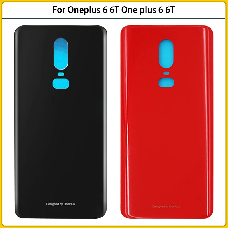 

10PCS New For Oneplus 6 6T Battery Back Cover Glass Panel For One Plus 6T Rear Door Housing Case Back Cover Adhesive Replacement