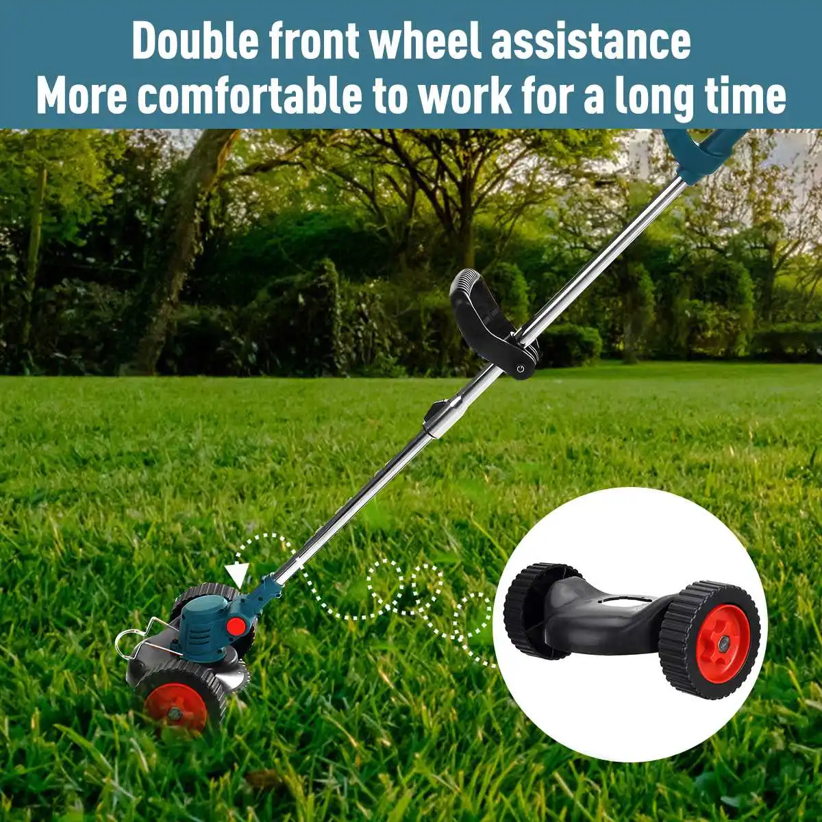 35000rpm Cordless Grass Trimmer With 2 Battery 1800W Super Power Auto-Release Electric Lawn Mower Garden Pruning Tools Weeders