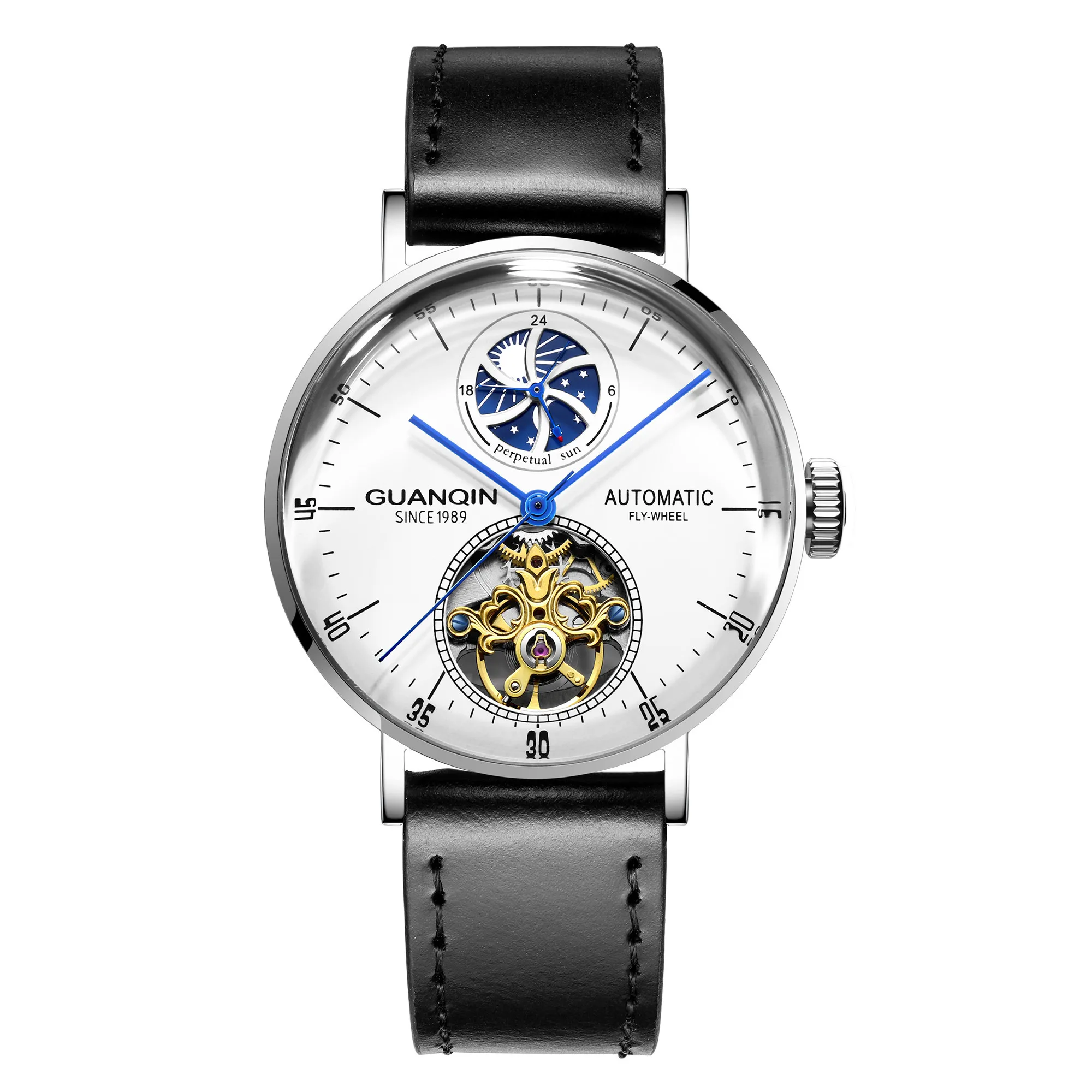 Часы мужские GUANQIN механические водонепроницаемые с автоподзаводом 2020