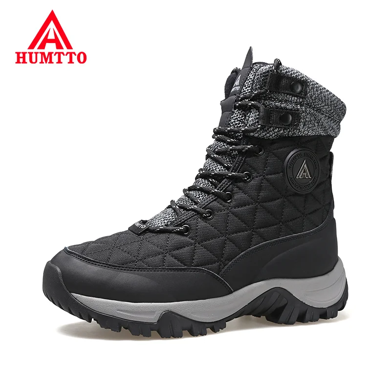 HUMTTO Hiking Shoes Outdoor Trekking Boots New Leather Winter Sneakers for Women Sport Climbing Walking Hunting Snow Boots Woman