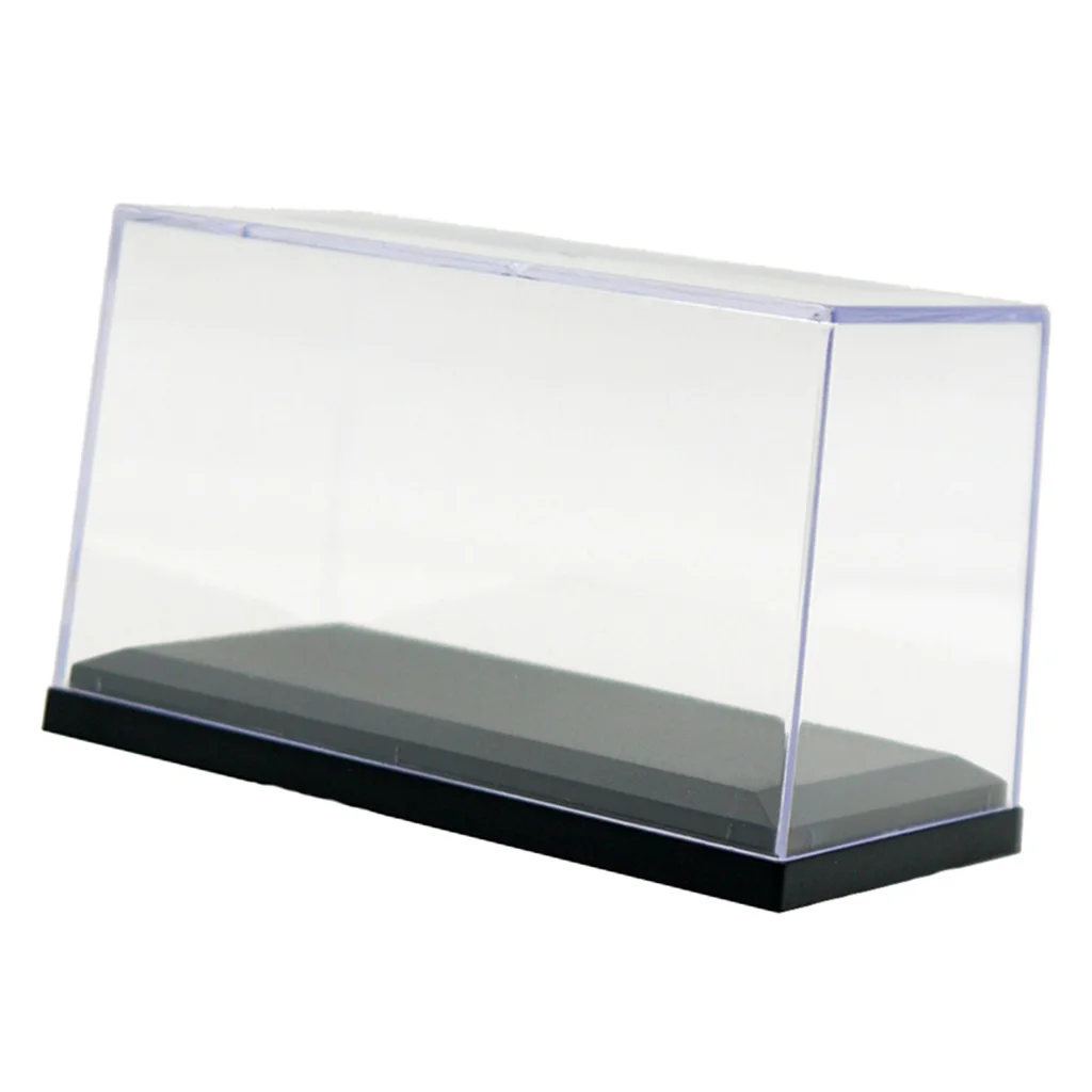Прозрачная Пылезащитная витрина с черной основой подходит для кукол 1:64| |