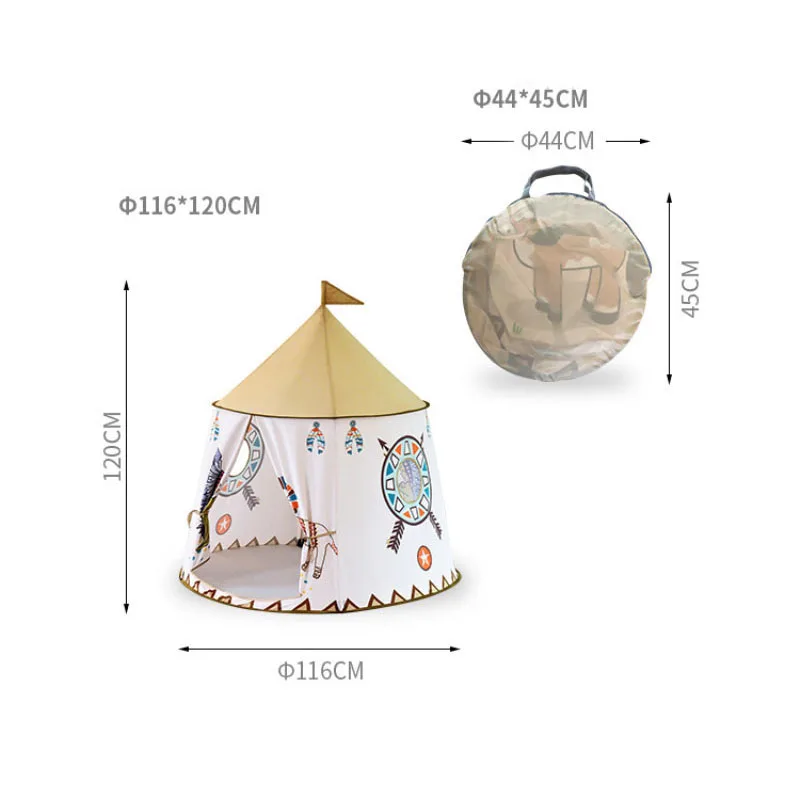 

Children's Game Tent Lndian Lion Boy Girl Game House Mongolian Yurt Baby Cute Fence Indoor And Outdoor Small House Modeling Toy